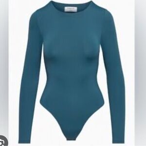 Aritzia Babaton Contour Crew Bodysuit Deep Teal